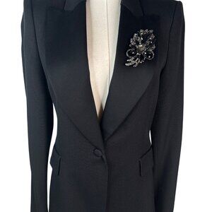 2/$30 Elegant Black Crystal Rhinestone Brooch Pin For Women